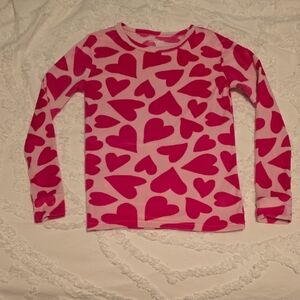 Cat & Jack Pink Heart Long Sleeve Top Size 10 (girl) (#9)